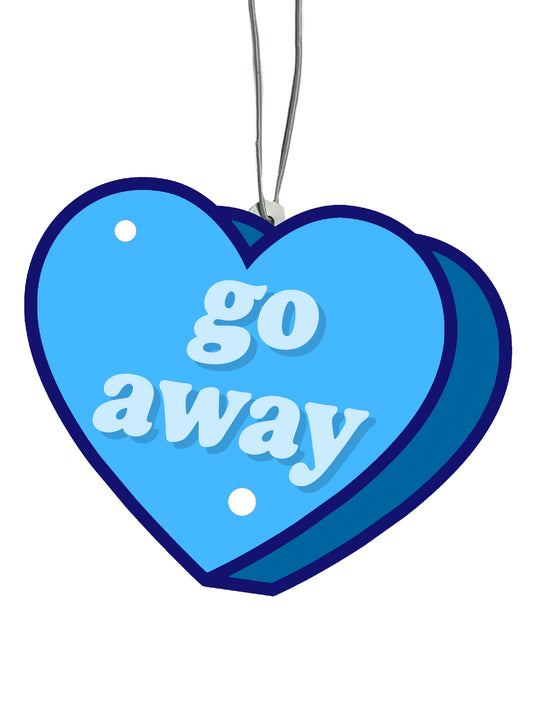 Go Away Conversation Heart Air Freshener
