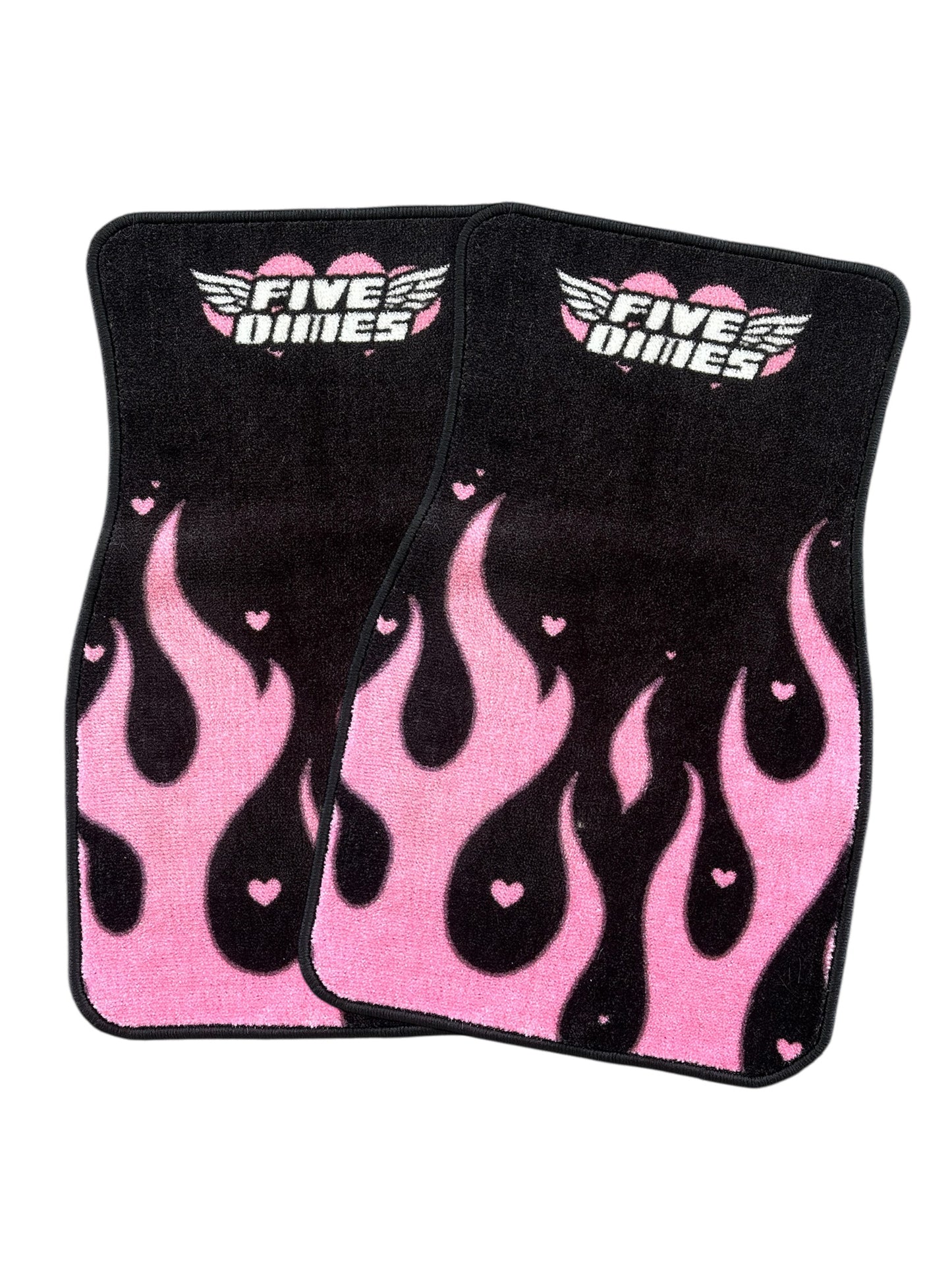 Pink Flame Floor Mats