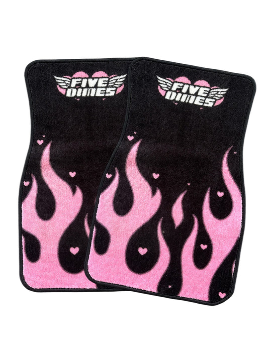 Pink Flame Floor Mats