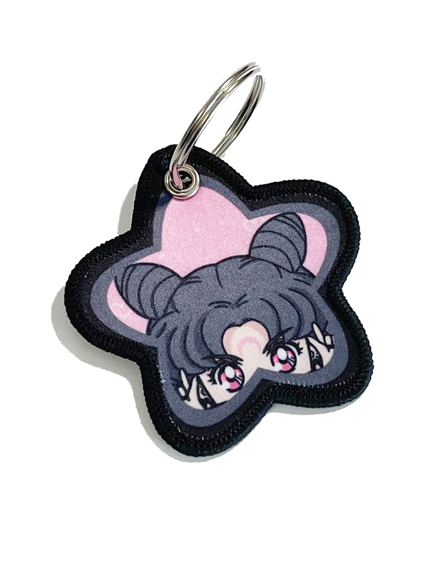 BLACK MOON STAR KEYRING