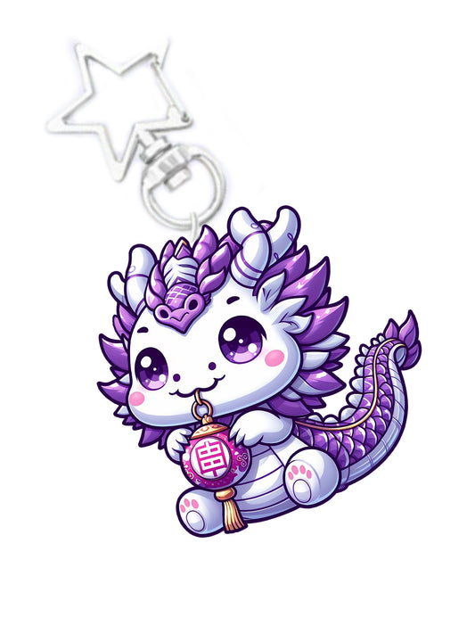 YOTD Chibi Dragon Key Ring - Purple