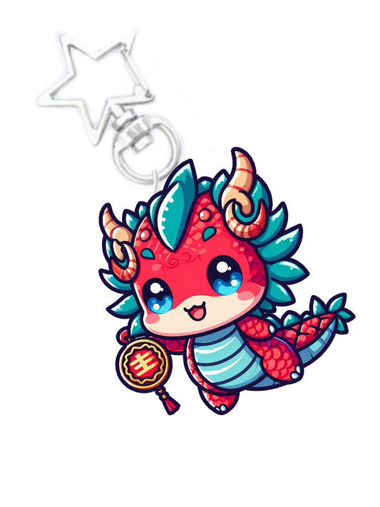 YOTD Chibi Dragon Key Ring - Red