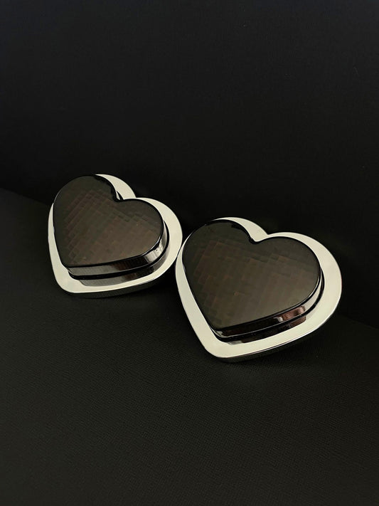 Black/White Heart Car Side Marker/Indicators