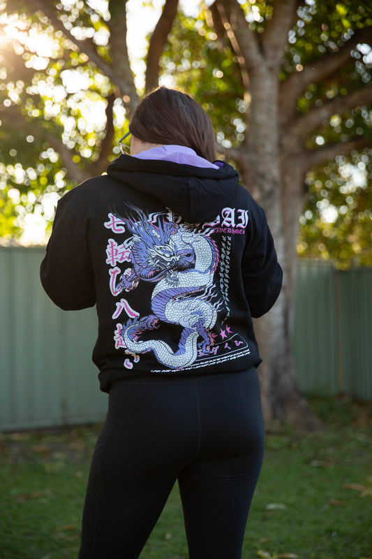 PURPLE YABAI DRAGON HOODIE