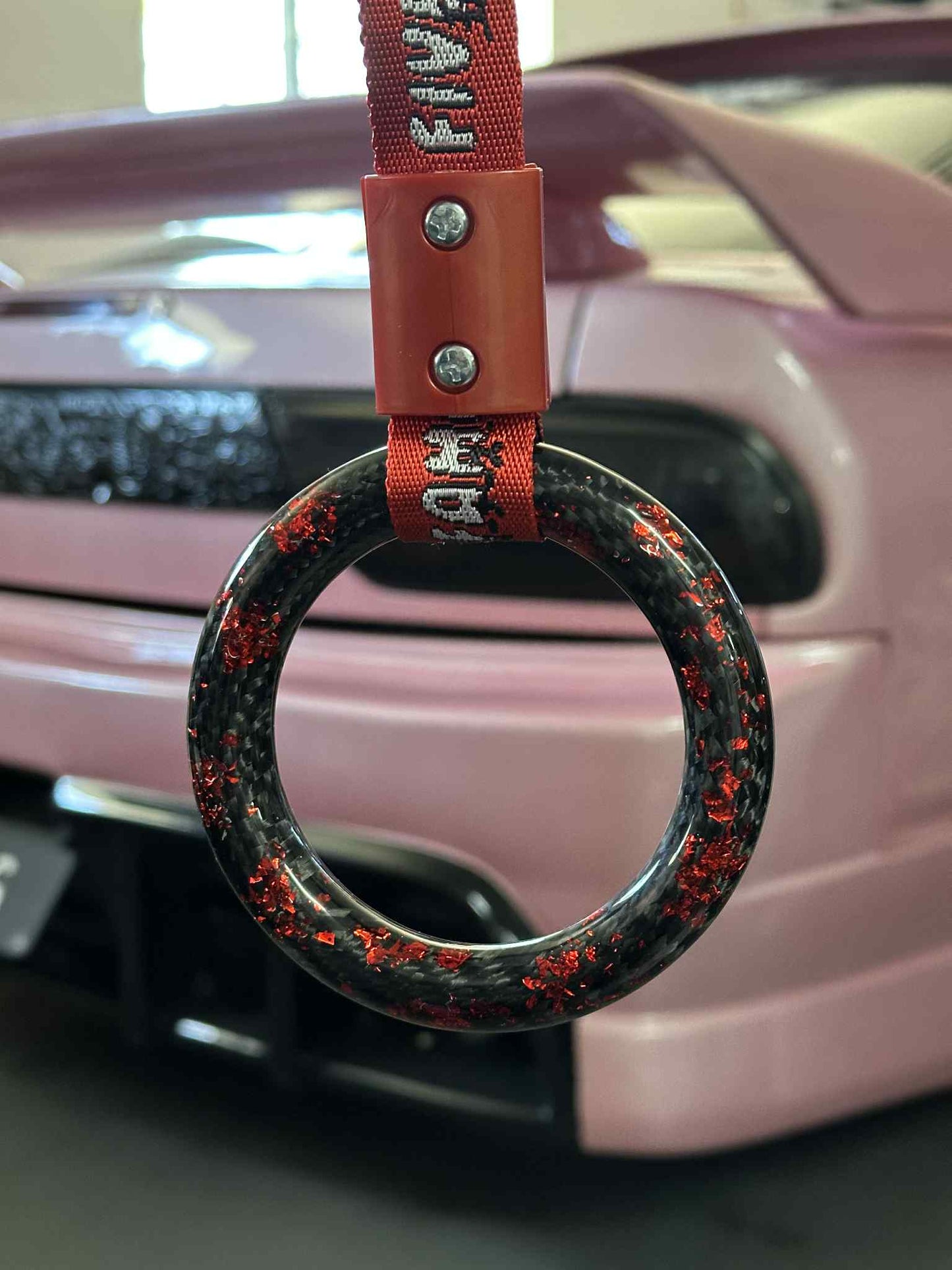 Red Circle Carbon Fibre Tsurikawa