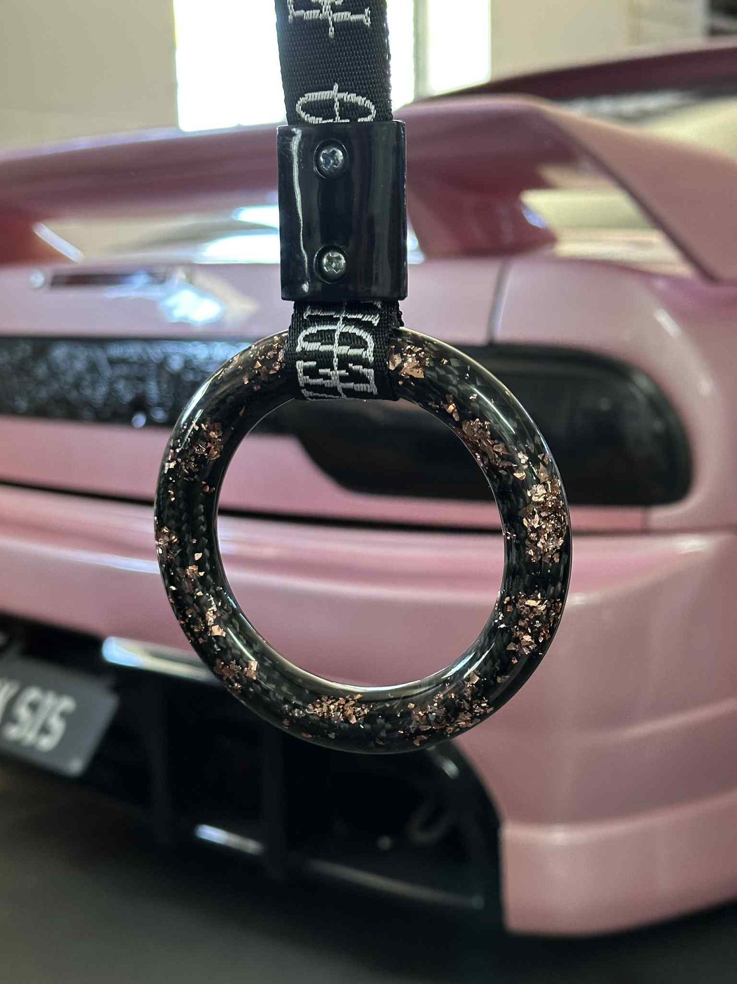 Rose Gold Circle Carbon Fibre Tsurikawa