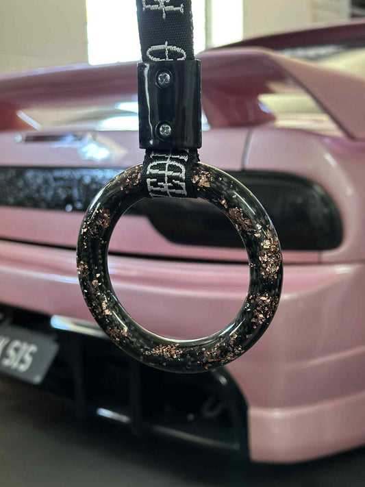 Rose Gold Circle Carbon Fibre Tsurikawa