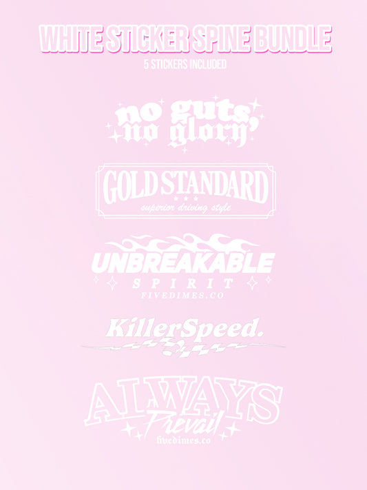 WHITE STICKER SPINE BUNDLE