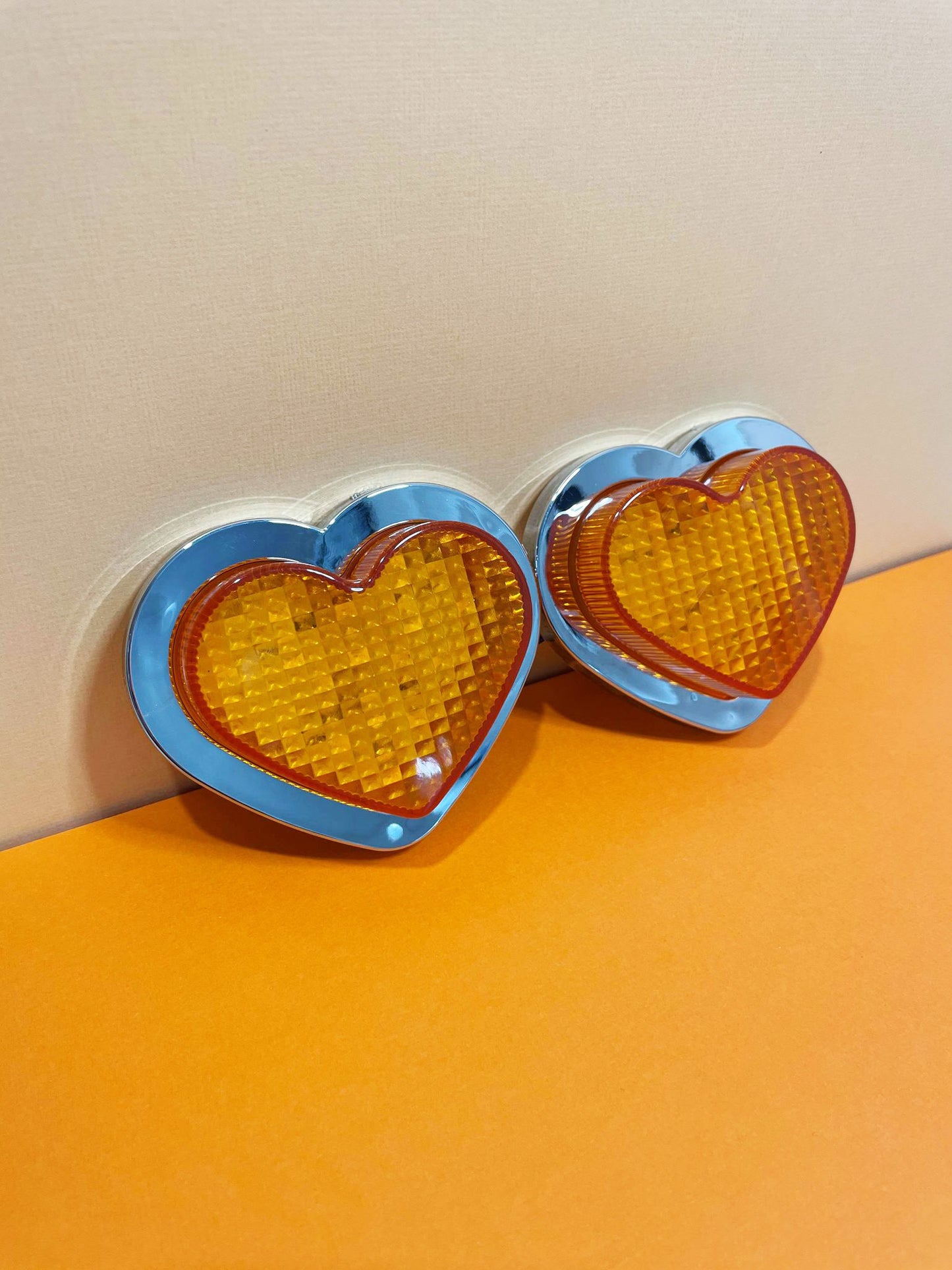 Orange Heart Car Side Marker/Indicators