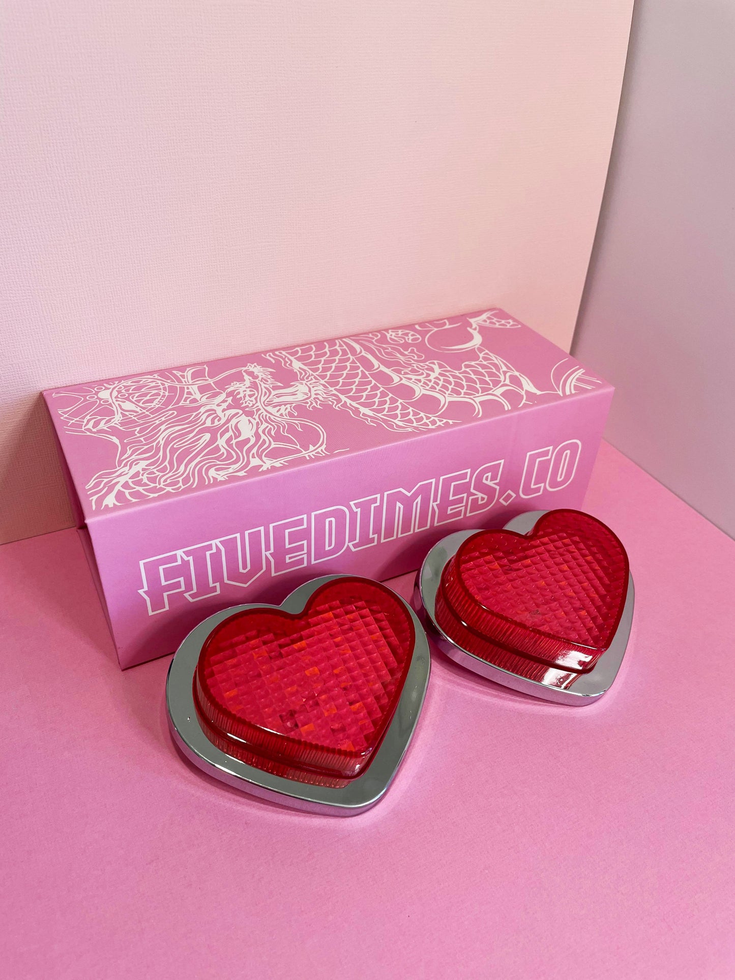 Pink Heart Car Side Marker/Indicators